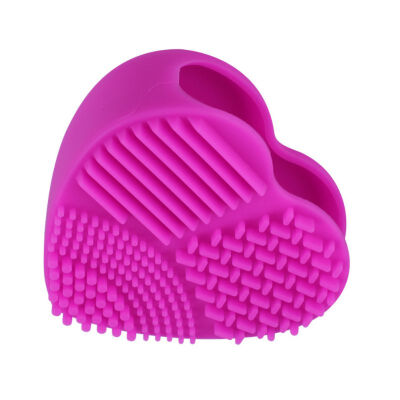 

Cute Design Heart Shape Clean Make up Brushes Wash Brush Silica Glove Scrubber Board Cosmetic Cleaning Tools For Makeup Brushes