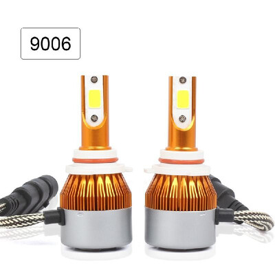 

C6 Universal Automobile Headlight Gold Modified Lamp Kit Car LED Conversion COB Bulbs Lamps 6500K White Light