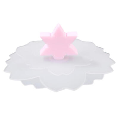 

Heat Resistant Transparent Cherry Blossom Creative Cartoon Silicone Cup Cap