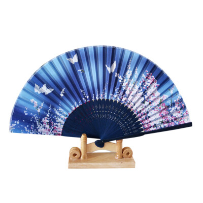 

Siaonvr Pattern Folding Dance Wedding Party Lace Silk Folding Hand Held Flower Fan A