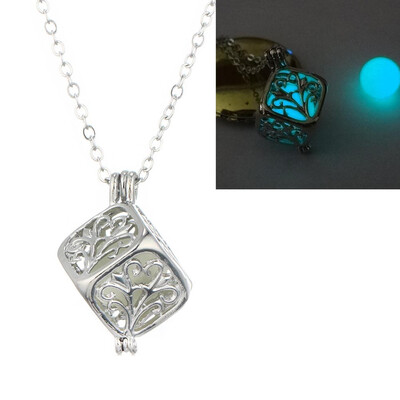 

Fashion Steampunk Pretty Magic Round Fairy Locket Glow In The Dark Pendant Necklace Gift