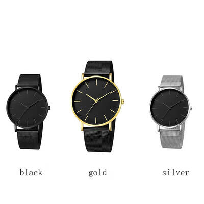

2019 Women Watch Mesh Band Stainless Steel Analog Quartz Wristwatch Minimalist Lady Business Luxury Black Watches Reloj Mujer