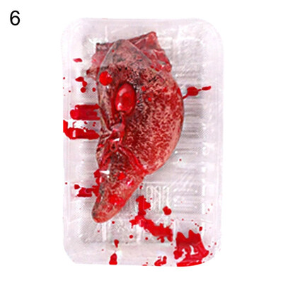 

Realistic Bloody Hand Foot Body Part Plate Halloween Decor Party Prank Props