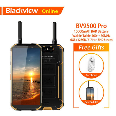 

Blackview BV9500 Pro Original 57" Rugged Smartphone IP68 Waterproof Walkie Talkie 6GB128GB 10000mAh 189 FHD NFC Mobile Phone