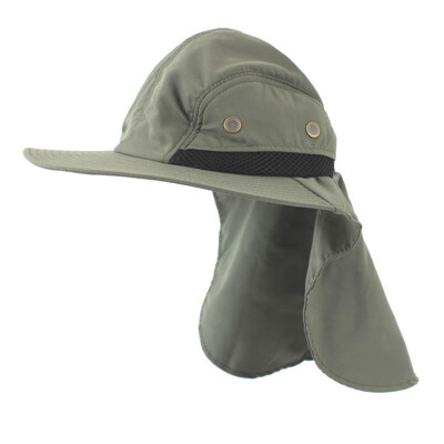 

Fishing Sun Hat with Neck Cover Flap Wide Brim Shade for Travel Camping Hiking Hunting Boating