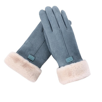 

Womens Winter Warm Gloves Touchscreen Outdoor Female Gloves with Fluff Lining