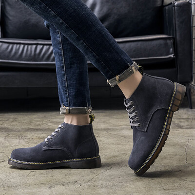 

Autumn&winter new mens shoes Martin boots high help outdoor tooling shoes Korean version