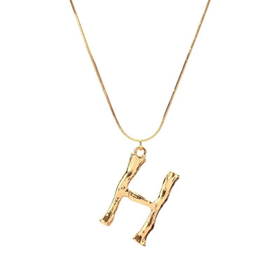 

Gold Letter Necklace Hot Fashion Vintage Jewelry Hyperbole Big English Letter Pendant Gold Chain Dangle Necklace For Women Gift
