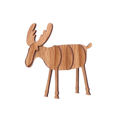 

〖Follure〗1 Pc Fashion Decoration Accessories Gift Christmas Ornament Wooden elk