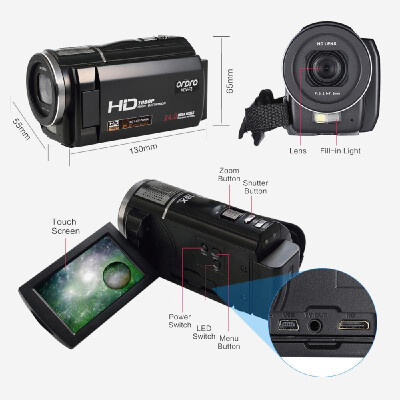 

ORDRO HDV-F5 1080P Full HD 30" Rotatable Touch Screen LCD Digital Video Camera Recorder Camcorder DV DVR 24MP 16X Digital Zoom An