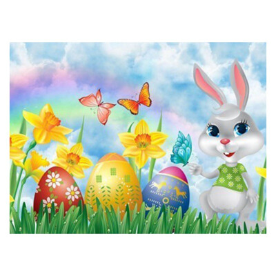 

5D DIY Easter Theme Cartoon Animal Diamond Embroidery Full Round Drill Covered Paint By Number Kits for Adults Childrens Paint