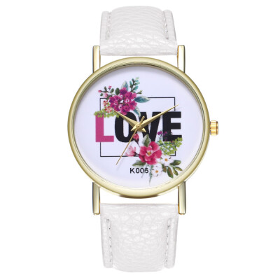 

Lady watch Airplane flying heart pattern Woman Fashion Love Leather Band Analog Quartz Round WristWatch reloj mujer relojes &Ff