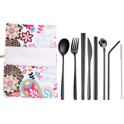 

Toponeto Set Stainless Steel Upscale Dinnerware Flatware Cutlery Fork Spoon Teaspoon 9PC