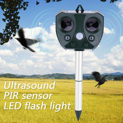 

Greensen Garden Solar Ultrasonic Drive Pest Animal Bird Cat Dog Fox Repeller Repellent Ultrasonic Pest Repeller Pest Repeller