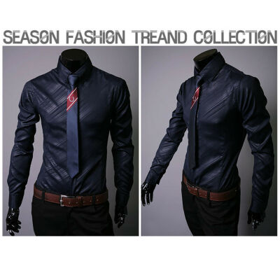 

Mens Dress Shirts Business Luxury Shirt Slim Fit Long Sleeve Casual Shirts