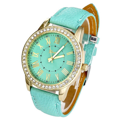

Fashion simple retro small round belt Woman watch students watches fresh temperament Womans WristWatch relogio feminino 2018 F