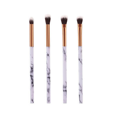 

4pcsSet Pro Marbled Makeup Brushes Wooden Handle Foundation Beauty Tools