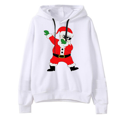 

Tailored Women Christmas Print Hooded Long Sleeves Sweatshirt Hooded Pullover Tops Shirt