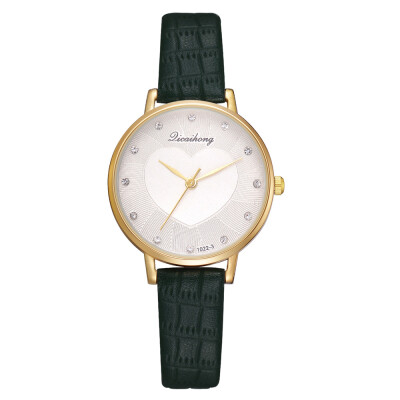 

PU leather quartz watch fast sells explosive love diamond-encrusted alloy watch crocodile pattern fashion watch