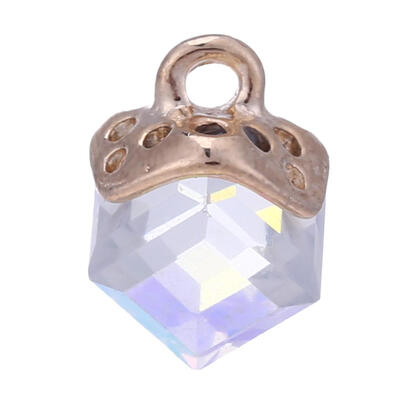 

10pcs Rhinestones Flower Alloy Resin Charm for DIY Wedding Headwear Jewelry