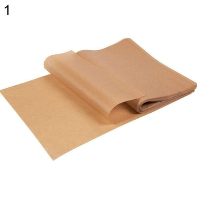

100Pcs Reusable Non Stick Baking Paper Heat Resistant Sheet Oven Grill Mat Tool