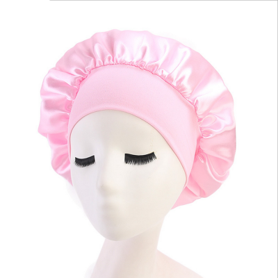 

SUNSIOM Silk Satin Night Sleep Cap Hair Bonnet Hat Head Cover Wide Band Adjust Elastic