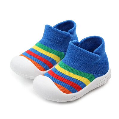 

Autumn Baby Girls Boys Anti-Slip Stripe Pattern Sneakers Toddler Soft Soled First Walkers Shoes