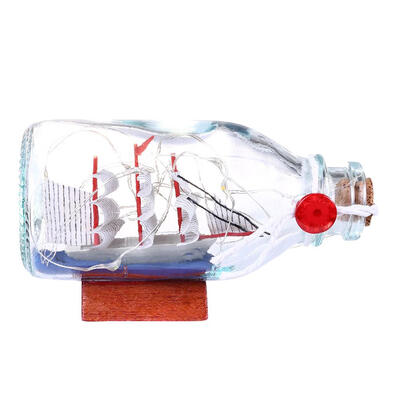 

Mediterranean Style Sailing Boat Drift Bottle String Light LED Night Lamp