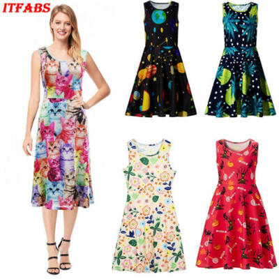 

Women Summer Boho Short Mini Dress Evening Cocktail Party Beach Dresses Sundress