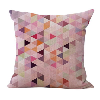 

18 18 inches 45 45cm Polyester Geometric Pattern Cushion Cover Decorative Sofa Car Waist Square Pillow Case Pillowcase Home