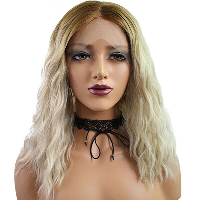 

〖Follure〗Brazilian Less Lace Front Full Wig Long Wave Gold Natural Looking Women Wigs