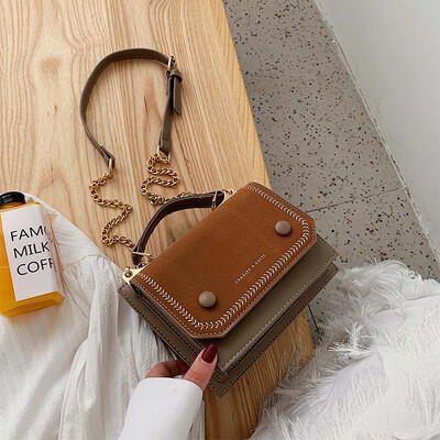 

Advanced sense bag foreign style womens bag 2019 new tide Korean frosted diagonal bag temperament chain shoulder bag portable