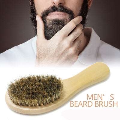

〖Follure〗Men Shaving Brush Natural Bristles Hair Shave Wood Handle Razor Barber Tool