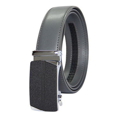 

BPSTAR Mens Automatic Buckle Genuine Leather Mens Ratchet Holeless Belt Business High Quality Mens Real Belt for Pants