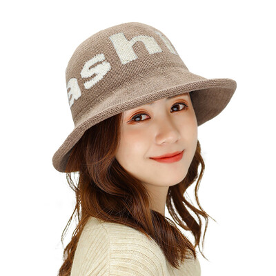 

Autumn&winter new warm sheep hair fishermans hat womens Korean alphabet fashion fashion all kinds of hats wholesale