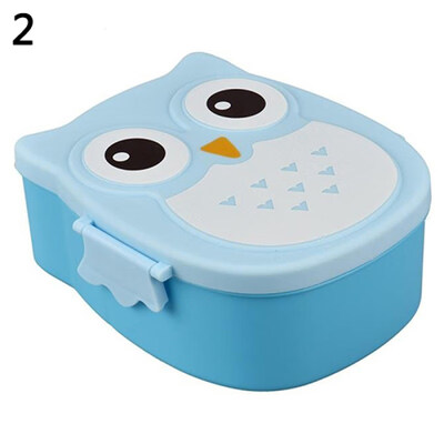 

Cute Owl Shape Lunch Box Plastic Food Storage Container Portable Bento Box