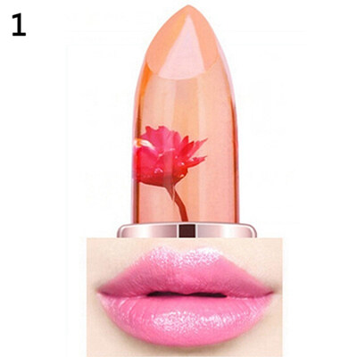 

Fashion Women Jelly Flower Lipstick Color Changeable Long Lasting Cosmetic Tool