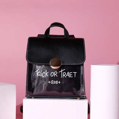

Tailored Fashion lady large capacity transparent student bag shoulder bag clutch