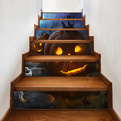 

Siaonvr Halloween Pumpkin Stereo Stickers 3D Stair Stickers Can Be Moved Decor