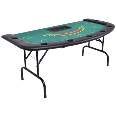

7 Players Texas Holdem Foldable Poker Table