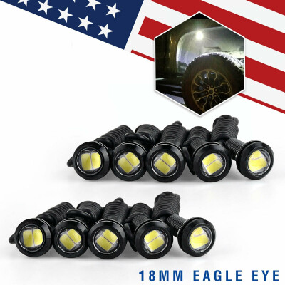 

10 x Pure White 5730 9W 18mm Eagle Eye LED Car Motor DRL Backup Lights bulbs 12V