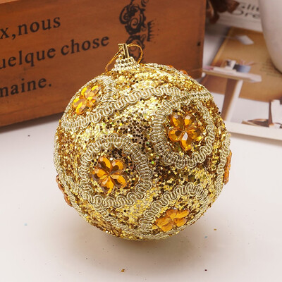 

Siaonvr Christmas Rhinestone Glitter Baubles Ball Xmas Tree Ornament Decoration 8CM