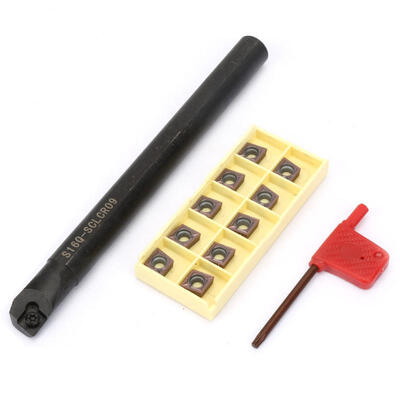 

Greensen S16Q-SCLCR09 Lathe Turning Tool Holder Boring Bar 10pcs CCMT09T3 Inserts Wrench