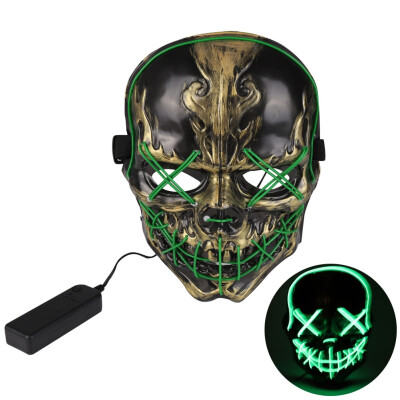 

2019 New Halloween Mask LED Mask Light Up Party Masks Neon Maska Cosplay Mascara Horror Mascarillas Glow In Dark Masque