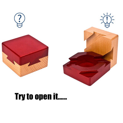 

〖Follure〗Puzzle Wooden Secret Box Compartment Hidden Diamond Gift Surprise Brain Teaser