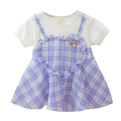 

Baby Girls Clothes Summer Baby Dress Sleeveborn Infant Dresses Cotton Plaid Toddler Dresses