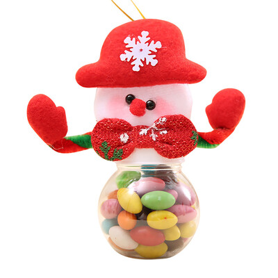 

Tailored Santa Claus Snowman Elk Christmas Candy Packaging Christmas Candy Jar Decoration