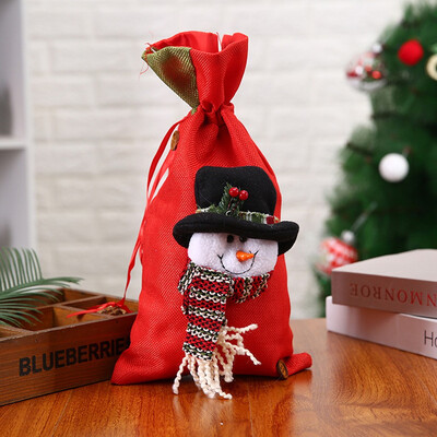 

Siaonvr Champagne Bottle Bag Christmas Stereo Old Linen Bottle Set Party Decoration