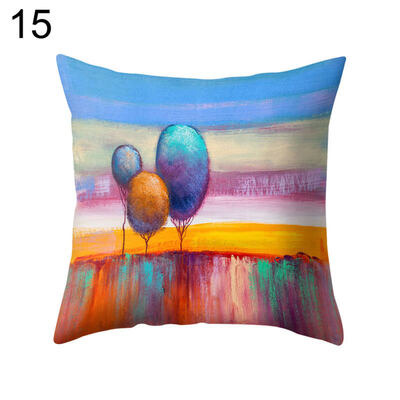 

Multi-Color Tree Printed Square Throw Pillow Case Cushion Cover Bedding Articles