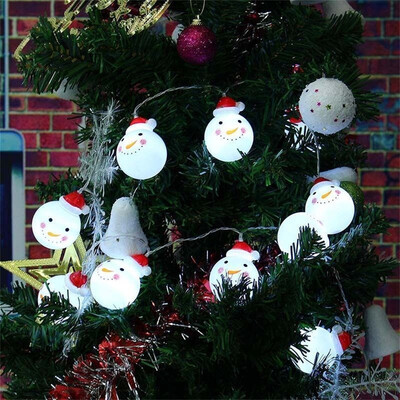 

〖Follure〗Christmas 10 LED String Light Snowman Santa Claus Fairy Light Party Home Decor